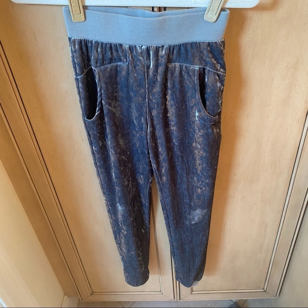 Habitual Girls crushed velour joggers